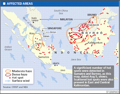 Spectacular Hot Spots Detected In Johor; Moderate Psi Recorded In Singapore Amid Haze Concerns Scene for Mobile