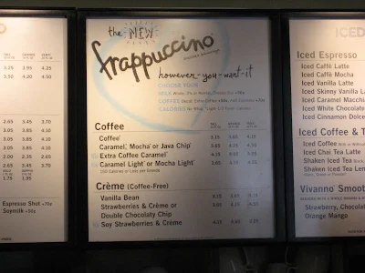 Starbucks' Customizable Frappuccino Menu