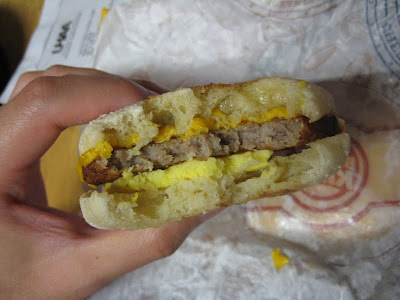 Cross section of the BK Breakfast Muffin