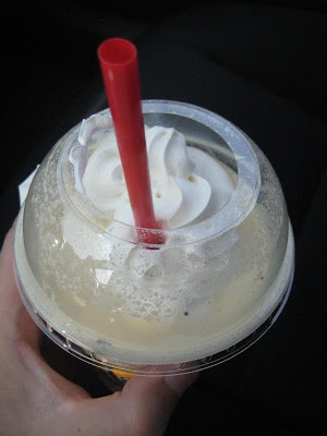 Carl's Jr.'s Banana Chocolate Chip Shake from the top
