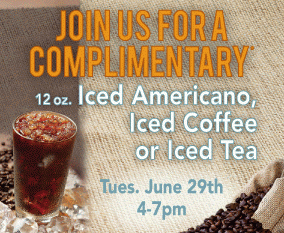 Free Iced Drink on June 29th at the Coffee Bean