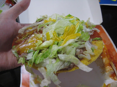 Taco Bell Tostada out of the box