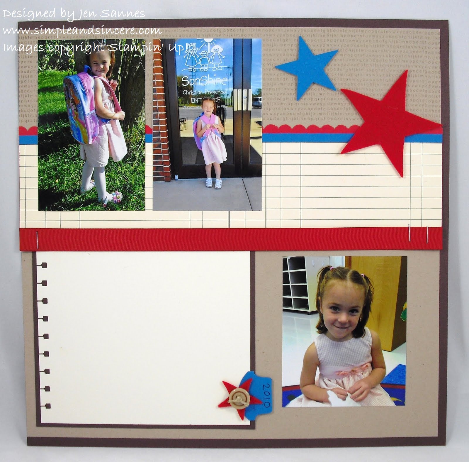 Simple & Sincere: Back 2 School Scrapbook Layout