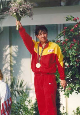 Barcelona 1992 - Qiang Hong, campeona en los 100 metros mariposa