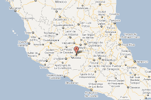 Morelia en el centro de Mexico