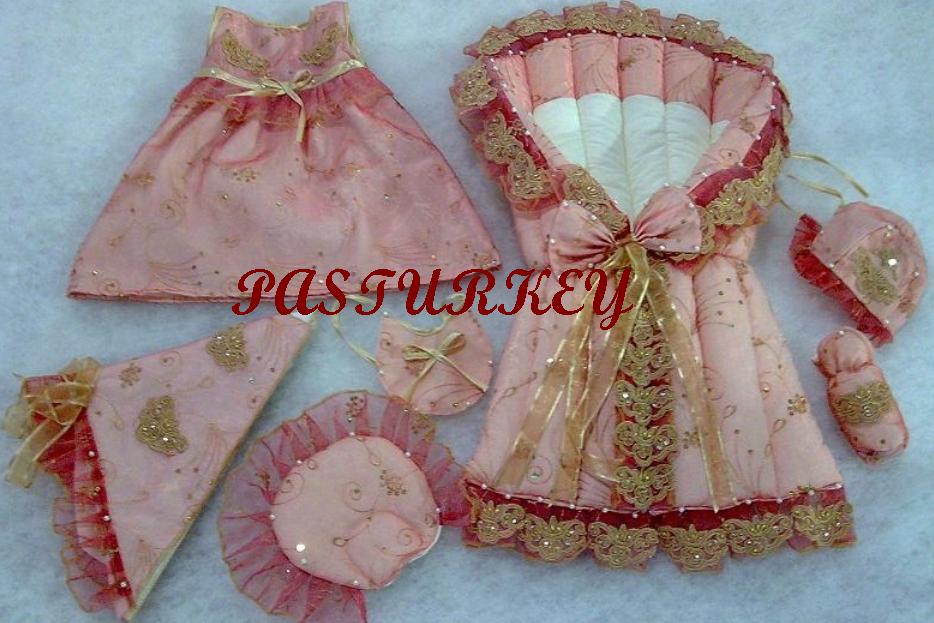 PASTURKEY KIZ BEBEK ÖZEL DİKİM KINA KIYAFET SETİ
