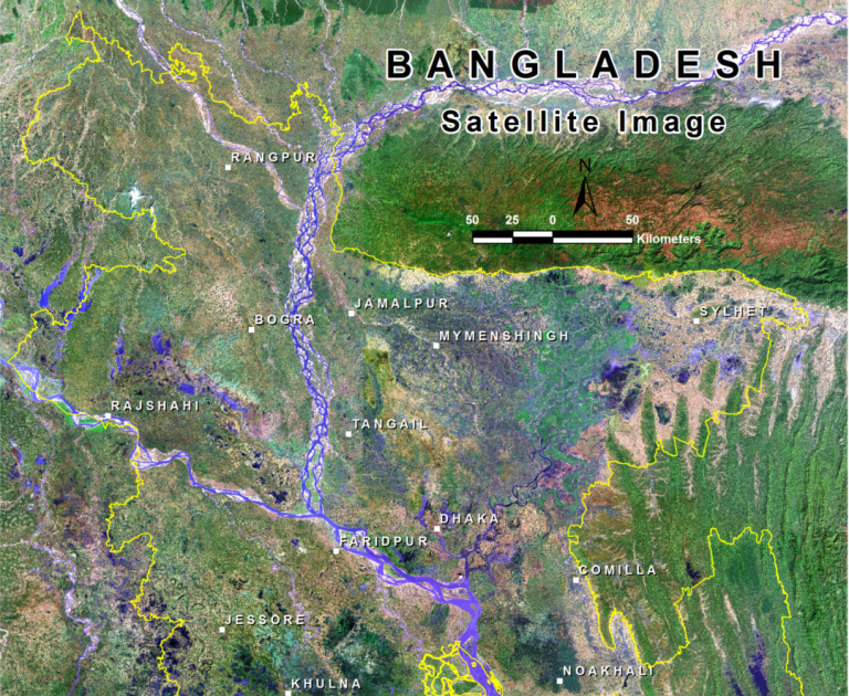 Maps of Bangladesh Satellite Image of Bangladesh