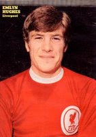 LIVERPOOL FC LEGEND Emlyn Hughes Signiert (Nachdruck) Mit Dem