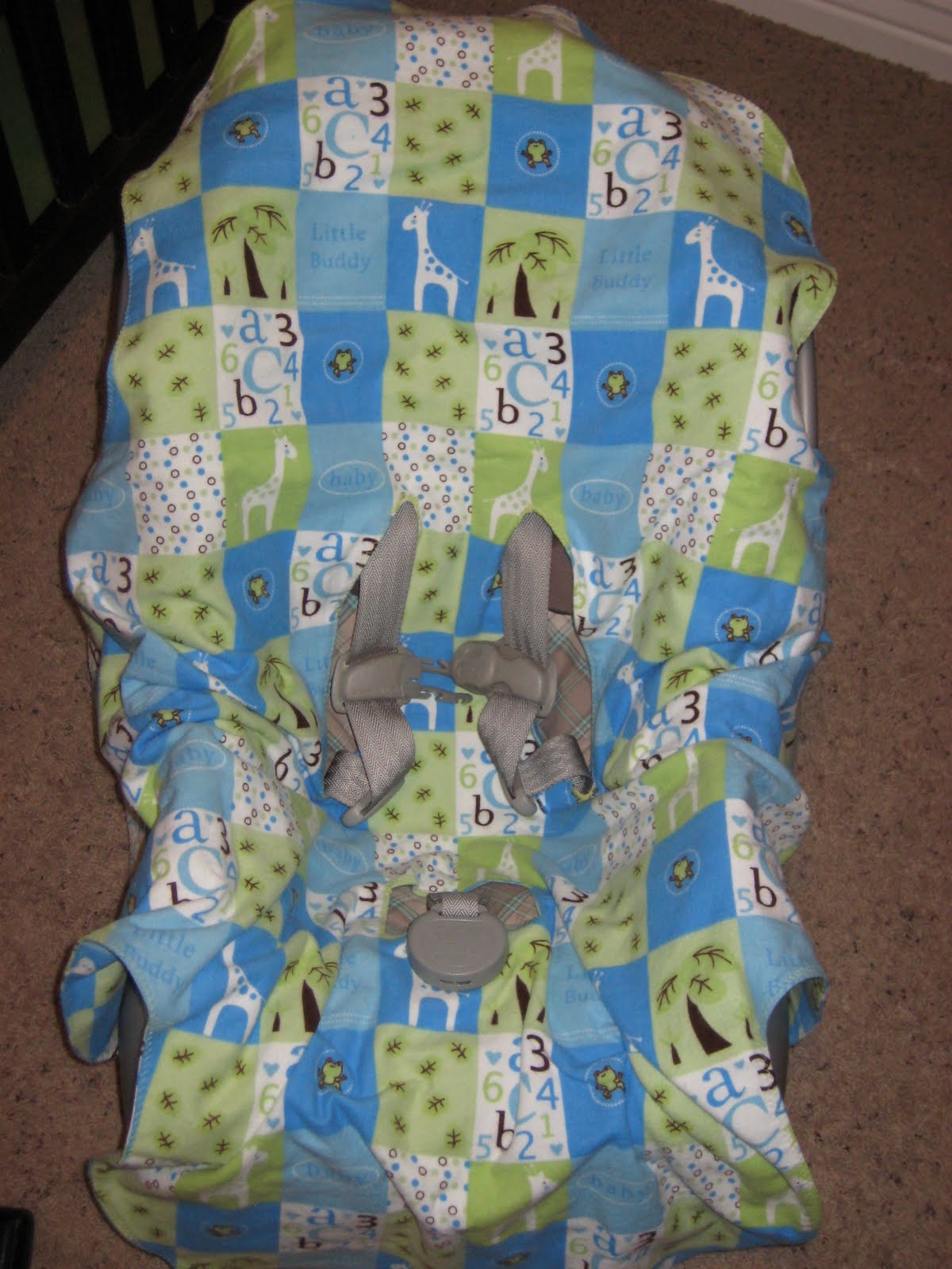 Heart and Sew'l....pieces of handmade love car seat blanket