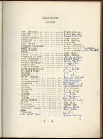 A cast list for "The Buccaneer."