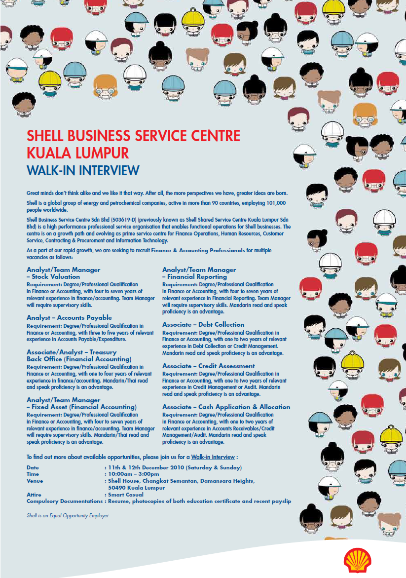 Vacancies: Shell Bussiness Malaysia Walk In Interview This Weekend ...