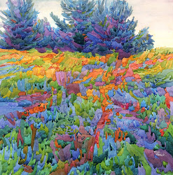 watercolor robin purcell california landscape artist paintings meadow watercolors tangled painting splash trees air place plein watercolour tradition flowers periwinkle