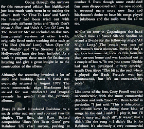 Rainbow Down To Earth deluxe edition expanded 2cd 2011 liner notes