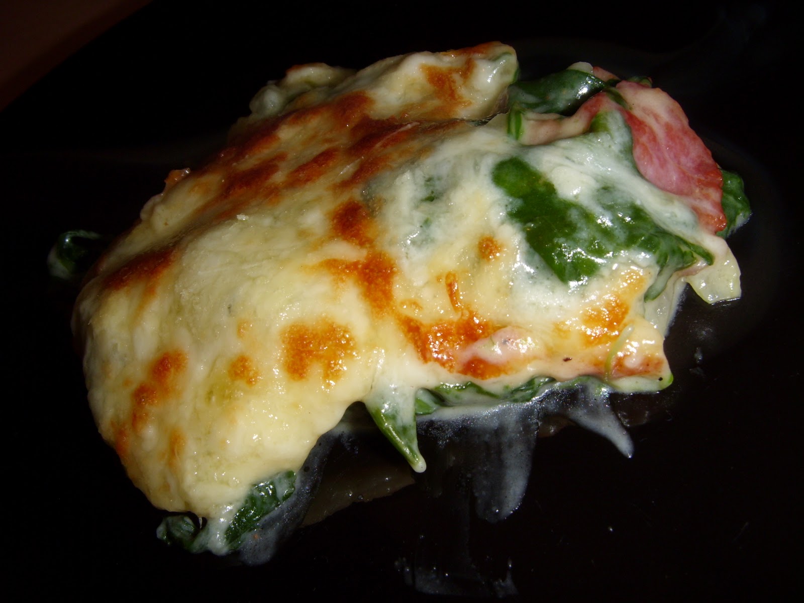 Fah's dishes: Baked spinach with cheese