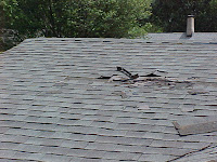 Shingles are being removed