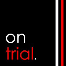 On Trial logo designed by Jonathan Cleave