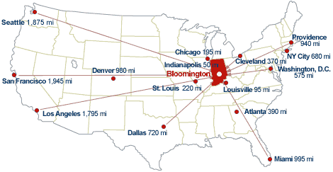 Click on map of Hoosier Nation