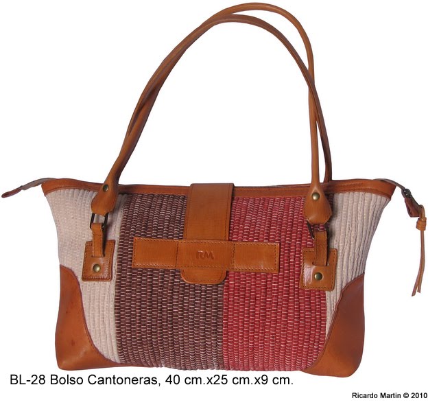 Ricardo Martin Artesano 1 3 Bolso Cantoneras Cuero En Tejido De Jarapa