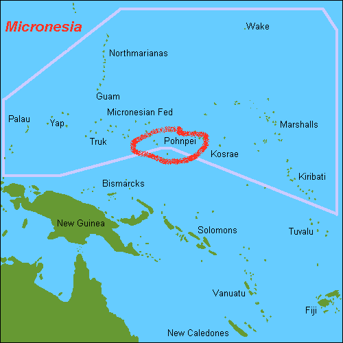 Images and Places, Pictures and Info pohnpei micronesia map