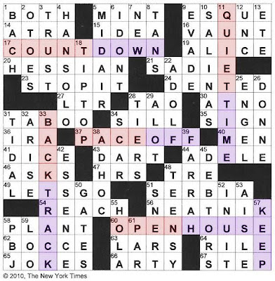 The New York Times Crossword in Gothic: 01 26 10 KEEP