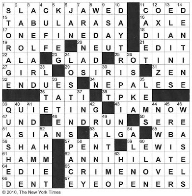 The New York Times Crossword in Gothic: 04 03 10 Tabula Rasa The New York Times Crossword in Gothic: 04 03 10 Tabula Rasa
