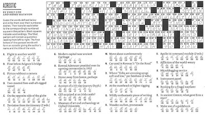 The New York Times Crossword in Gothic: 07 05 09 Baghdad Sketches