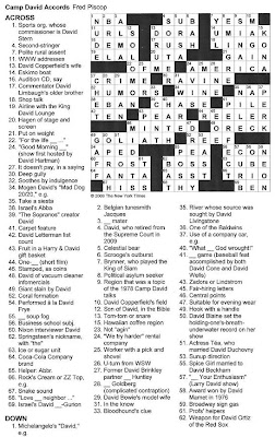 The New York Times Crossword in Gothic: David and Hawaii