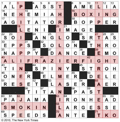 The New York Times Crossword in Gothic: 10 01 10 Thrilla in Manila