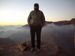 Self, balancing at the edge of the peak of "Mt Sinai at the break of dawn.