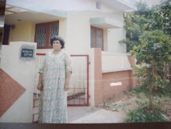 Mum Greta at "Rudolph Cottage" in Bangalore.Newly constructed in 1995.