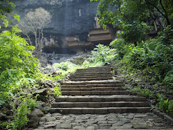 Stairway to Kondavu caves.