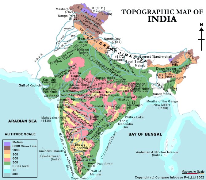 not rich but wonderful How to - Map Of India Physical.bmp