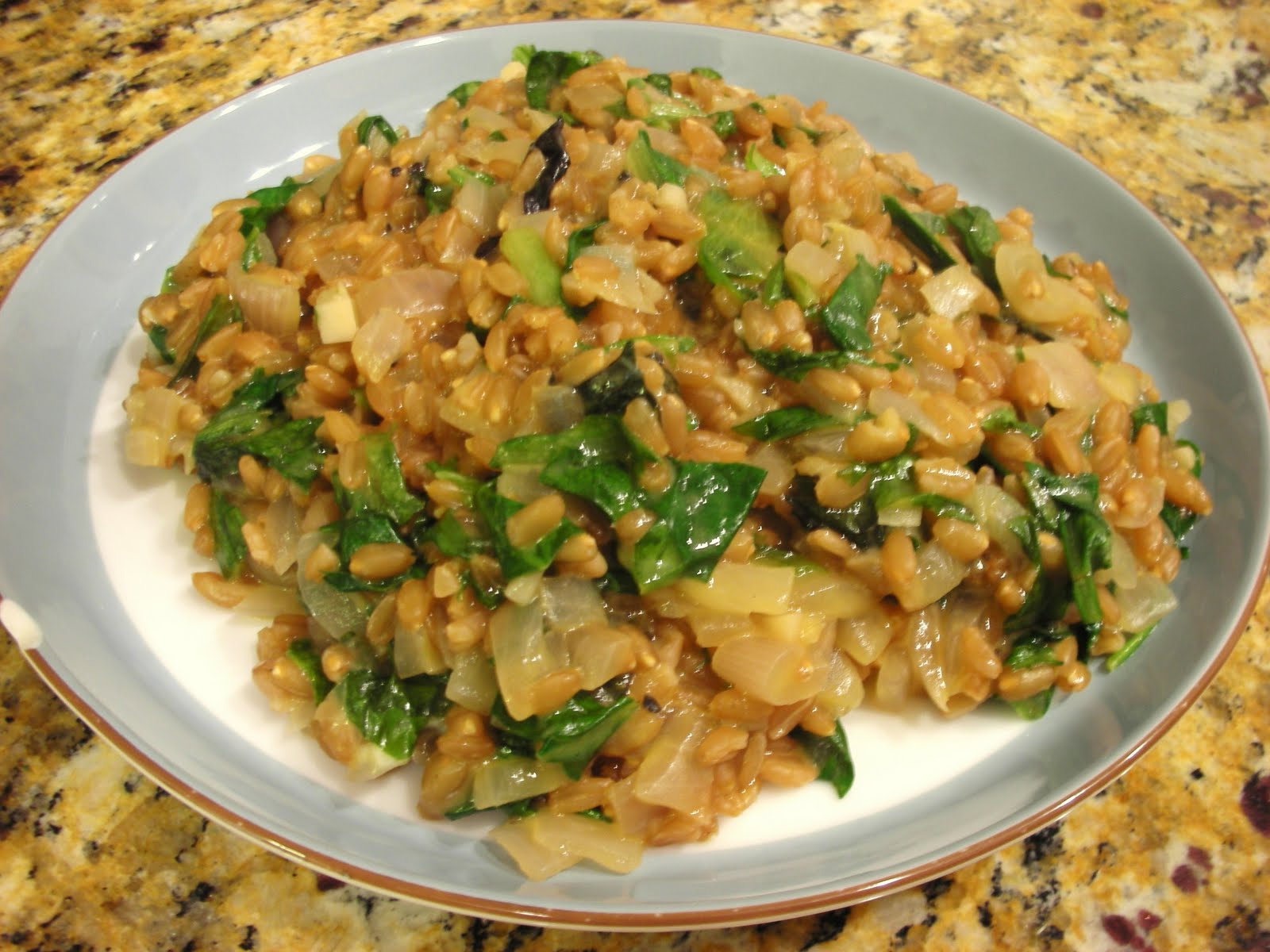 Everyday Vegan Farrotto with Greens and 'Parmesan'