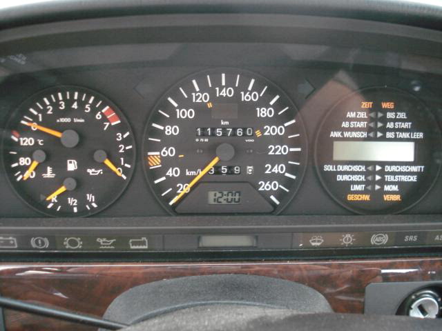 mercedes c126 560 sec speedometer