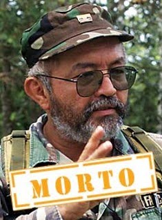 Raúl Reyes, número 2 das FARC (abaixo) na FOLHA DE SÃO PAULO
