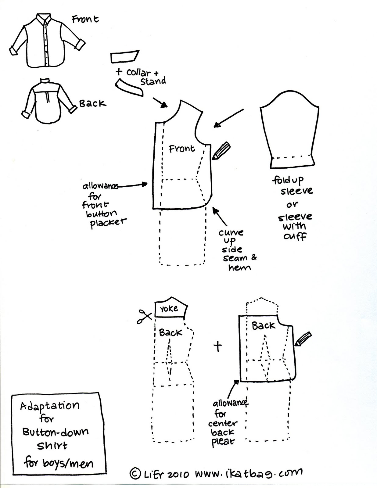 collared shirt pattern free