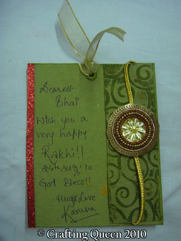 crafting queen rakhi card