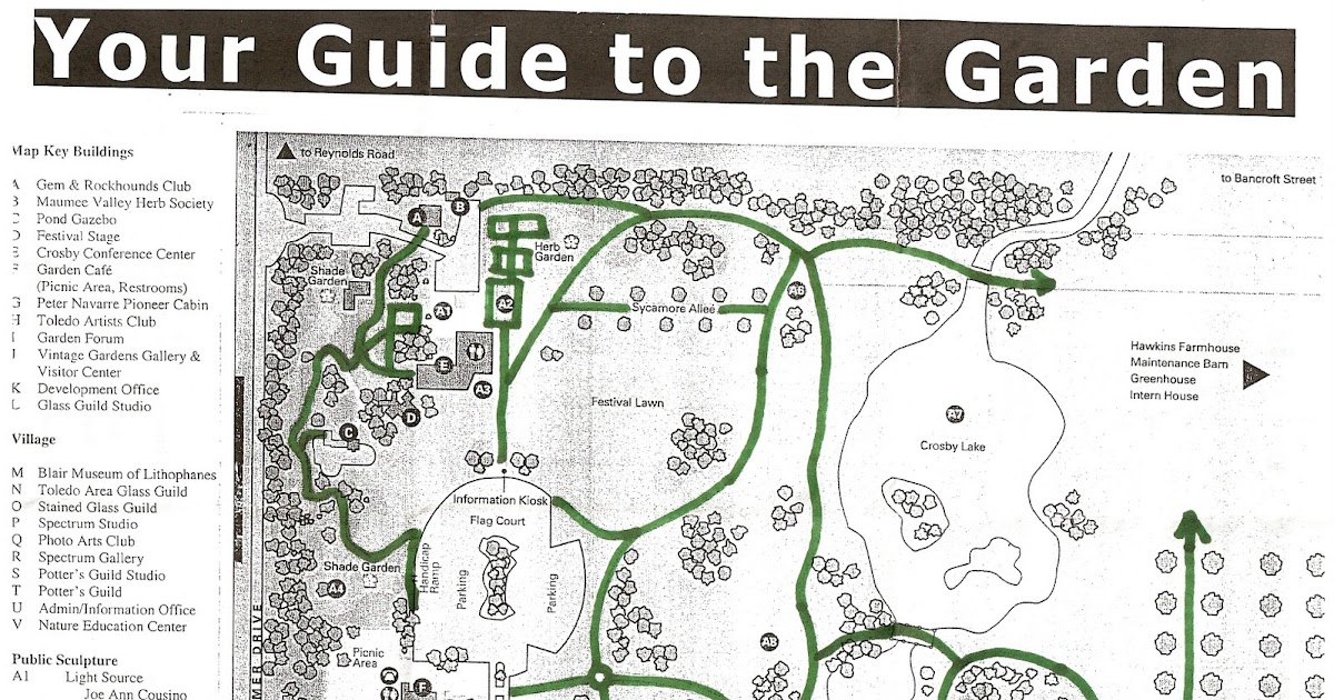 Mike's Lenawee and Monroe Blog: Toledo Botanical Garden Map