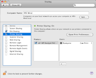sharing printer with classic mac os