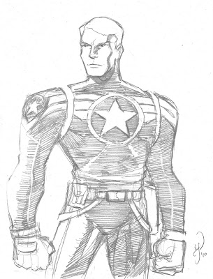 The Art of Michael Powell: 166: Steve Rogers Sketch