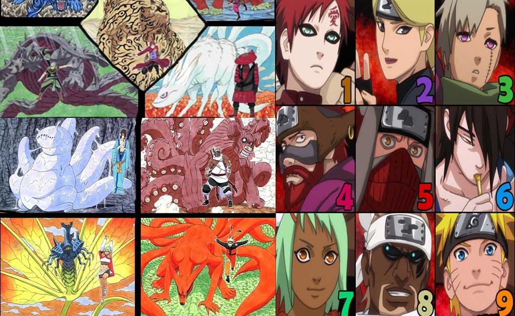 Картинки всех хвостатых из наруто