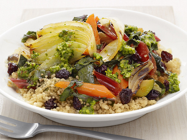 Vegetable Couscous with Moroccan Pesto