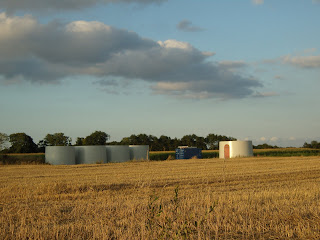 Sections of the tower ready for erection