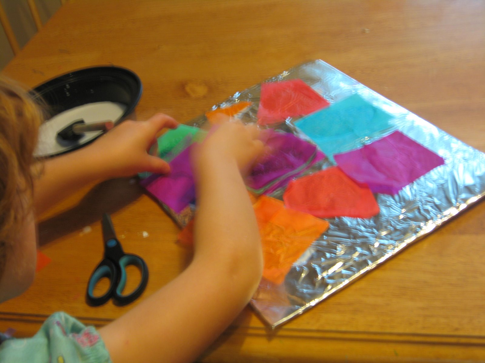Fun Crafts for Preschoolers Tissue Paper Art