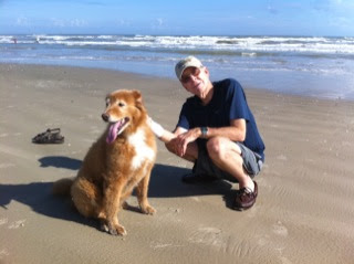 Joe and Max visit the Gulf Of Mexico off of the Texas Coast.
