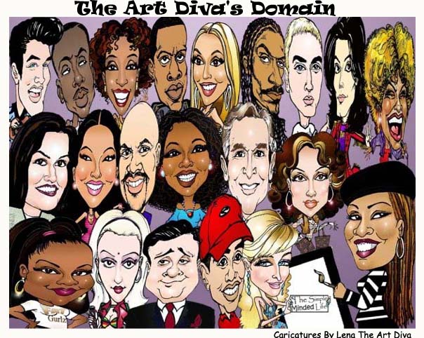The Art Diva's Domain..Caricatures By Lena