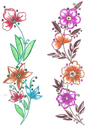 fabric paint painting designs patterns flower sketch embroidery saree bed cloth pattern mehndi sheet sheets paints clipart artcraftetc clipartbest pot