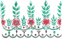 border designs fabric simple painting paint painted cloth sketch table placement craft embroidery