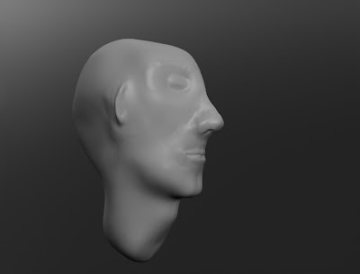 How to draw a face, on the computer, flatten, grab, smooth, inflate, crease