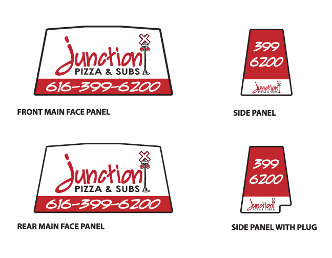 Bethany Concepts Junction Pizza & Subs Car Topper